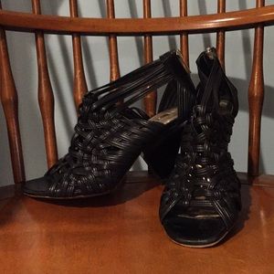 Calvin Klein Collection Black Leather Heels